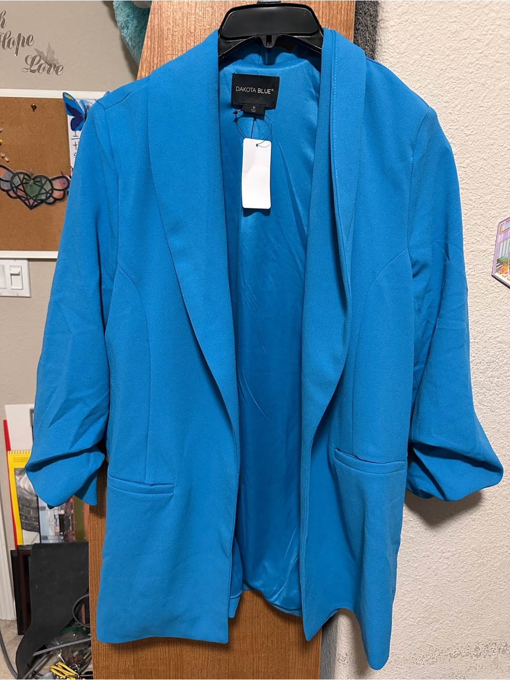 NWT Dakota Blue Crepe Blazer Size Medium